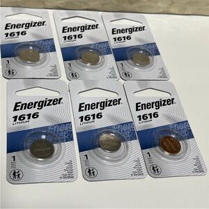 Lot of 6 1616 Lithium Battery - Silver